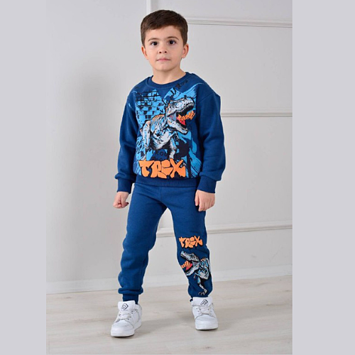Siltas komplektas su dinozauru berniukui