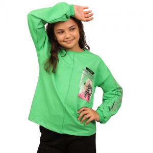 Žalias berrmini džemperis mergaitei