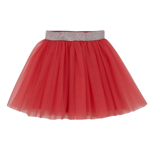 Raudonas tutu sijonas mergaitei